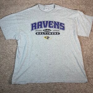 Vintage 90s NFL Baltimore Ravens‎ T-Shirt Football Thrashed Mens 3XL
